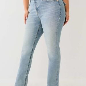 True Religion Women's Straight Leg Jeans - Soft Blue